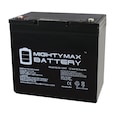 Mighty Max Battery 12V 55AH Internal Thread Battery Replacement for Interstate DCM0055 ML55-12INT428